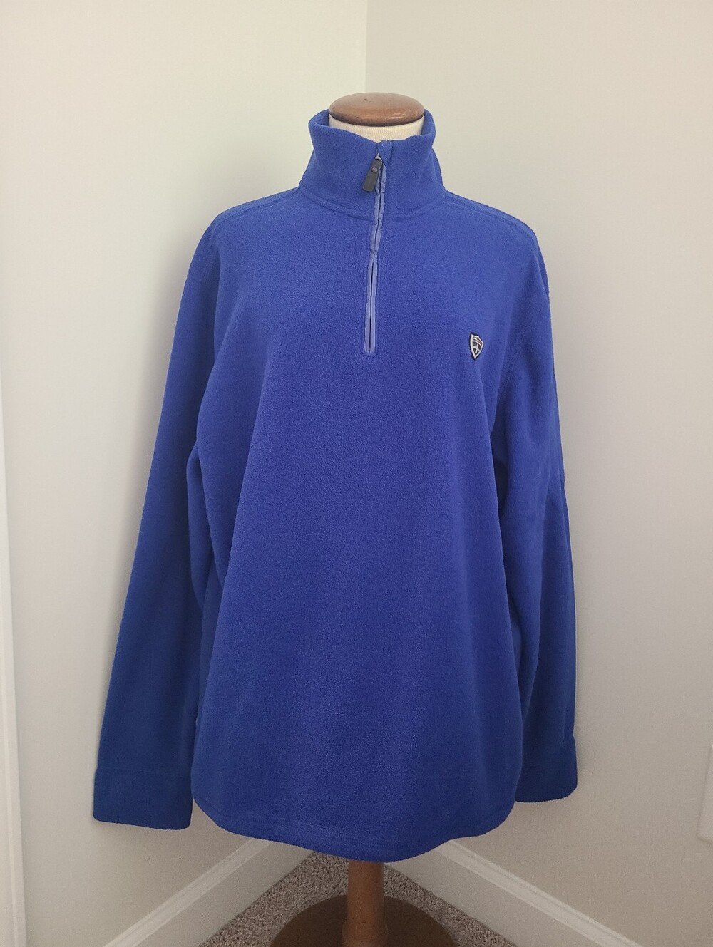 Vintage Polo Ralph Lauren 1/4 Zip Up Fleece Pullover Mens Size L Blue jacket top